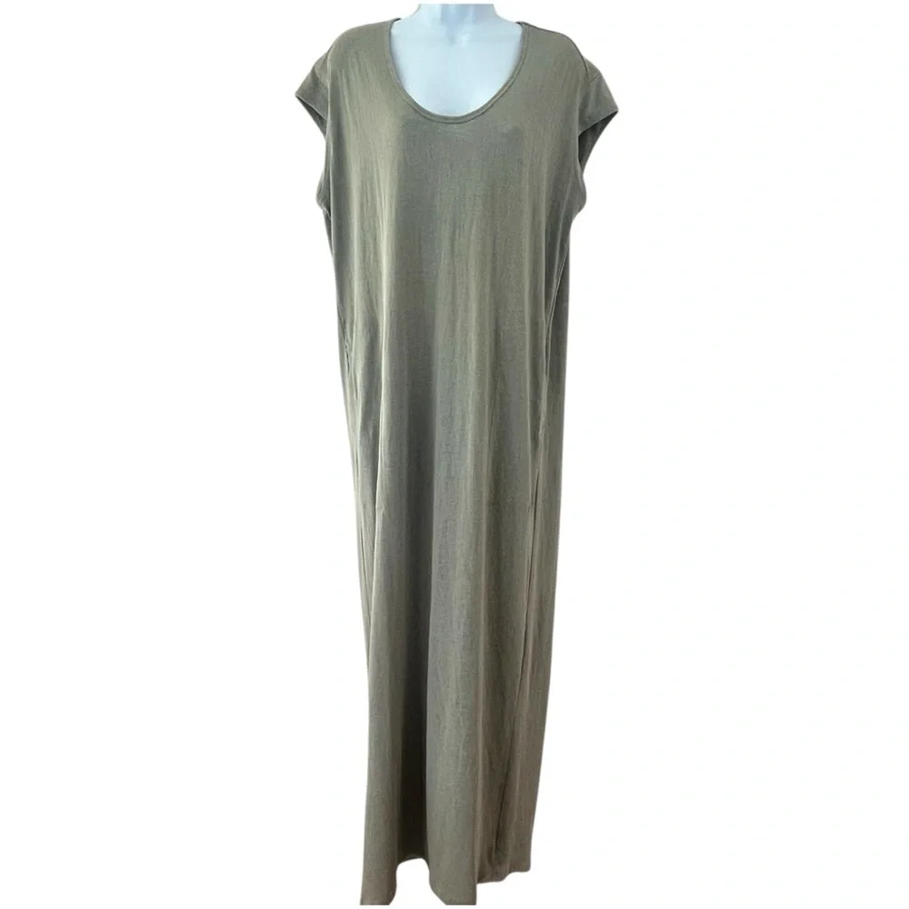 Athleta Martinique Maxi Dress Sage Size M Modal Casual Loungewear